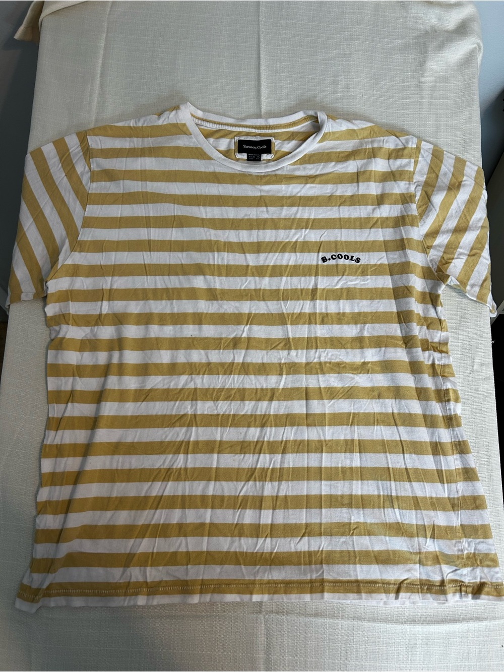 Barney Cools Yellow & White Striped Crew Tee